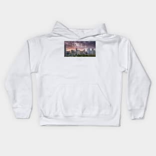 Downtown Denver Sunrise Panorama Kids Hoodie